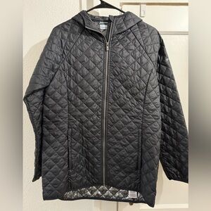Black, Omniheat, Hooded, Packable puffer